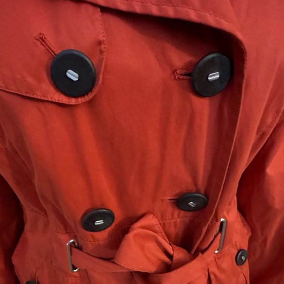 Ambition Rust-Colored Short Trench Coat Size L - Picture 5 of 9